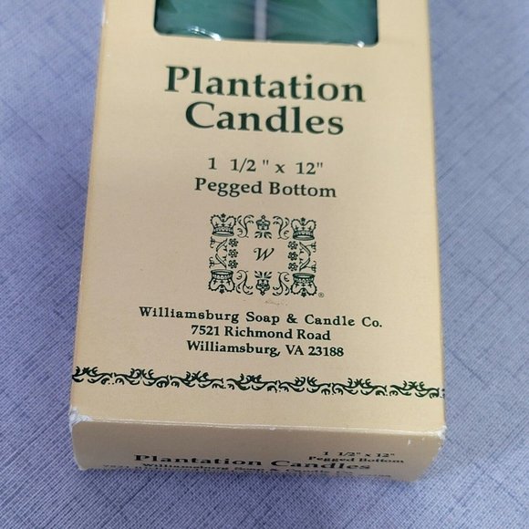 Vintage 90s Williamsburg Soap & Candle Plantation NEW Unscented 12" Holly Green - Picture 2 of 7